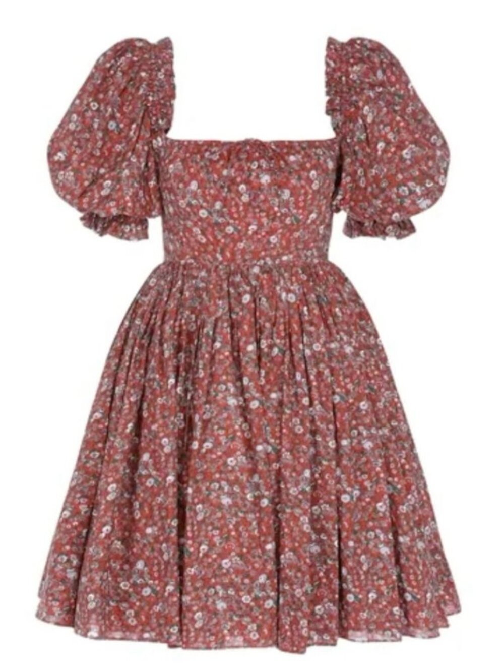 Selkie Crimson Floral Beach Day Dress Sz XS NWT